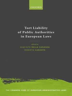 cover image of Tort Liability of Public Authorities in European Laws
